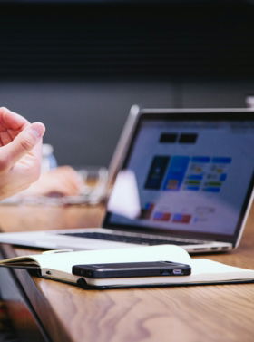 black smartphone near person